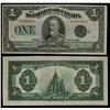 Image 1 : 1923 $1 DC-25n #D4000004 PCGS AU55.  An extremely rare Dominion two digit RADAR example.  Fresh note