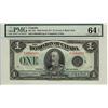 Image 1 : 1923 $1 DC-25o E4944402 PMG UNC64 EPQ.  Vibrant colours with great embossing.