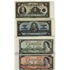 Image 1 : 1935 $1 BC-1b #B2935379 VF, 1954 $1 BC-29a #AA4700204 Original UNC, 1954 $2 BC-30b and 1937 $5 BC-23