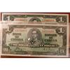 Image 1 : 1937 $1 BC21d #UN3725073 & TN7948911.  Lot of 2 notes both Original AU-UNC.