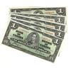 Image 1 : 1937 $1 BC-21c & d.  Lot of 5 notes.  AU to UNC.