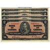 Image 1 : 1937 $2 BC-22b.  Lot of 4 notes all AU or better.