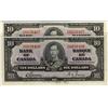 Image 1 : 1937 $10 BC-24b #YD6656406 & 07.  Lot of 2 consecutive notes.  AU50.