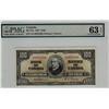 Image 1 : 1937 $100 BC-27a A/J0052290 PMG UNC63EPQ.  Vibrant colours with great embossing.