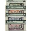 Image 1 : 1954 $1 BC-29a UNC63, $2 BC-30a Gem UNC66, $5 BC-31a Gem UNC65 & $10  BC-32a Gem UNC66.  Lot of 4 no