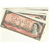 Image 1 : 1954 $2 BC-38a to 38d.  Lot of 15 notes.  AU to UNC.