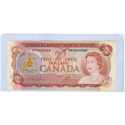 1974 $2 BC-47a #RR4000000.  EF+ with light repaired tear in border.