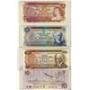 Image 1 : 1974 $2 BC-47aA #*BA0706658, 1972 $5 BC-48bA #*SW2194224, 1975 $100 BC-52bA #*AJX0796379 & 1989 $10 