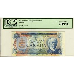 1972 $5 BC-48bA *CU3037581 PCGS EF40PPQ