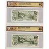 Image 1 : 1979 $20 BC-54aA 51002889392 and BC-54cA-i 51604057585 Lot of two notes All BCS EF40