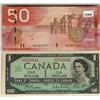 Image 1 : ERROR 1954 $1 & 2004 $50.  The $1 is offset with little remainder of note apparent on left hand bord