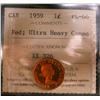 Image 1 : 1959 1¢ ICCS PL66 ULTRA HEAVY CAMEO. Only one example finer.