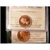 Image 1 : 1961 & 1962 1¢ ICCS PL65RD ULTRA HEAVY CAMEO.  Lot of 2 coins.