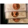Image 1 : 1964, 1969 & 1971 1¢ ICCS PL65RD ULTRA HEAVY CAMEO.  Lot of 3 coins.