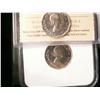 Image 1 : 1955 5¢ NGC & 1957 ICCS.  Lot of 2 coins both PL66.