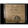 Image 1 : 1953 10¢ SF ICCS PL66 Cameo. Tied for finest with only one other example.