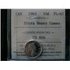 Image 1 : 1962 10¢ ICCS PL67 ULTRA HEAVY CAMEO. Tied for finest graded