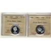 Image 1 : 1962 & 1965 25¢ ICCS PL65 ULTRA HEAVY CAMEO.  Lot of 2 coins.