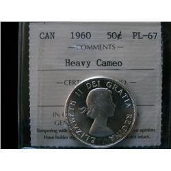 1960 50¢ ICCS PL67 Heavy Cameo. 