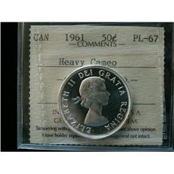 1961 50¢ ICCS PL67 Heavy Cameo.