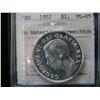 Image 1 : 1952 $1 NWL ICCS PL65 Cameo.  Small nick in rim of coin.