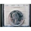 Image 1 : 1957 $1 ICCS PL65 Cameo designation.