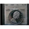 Image 1 : 1965 $1 LgBds Ptd 5 (Type 4) ICCS PL66 Heavy Cameo. Tied for finest.