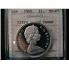 1966 $1 ICCS SP65 ULTRA HEAVY CAMEO.