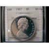 1967 $1 ICCS SP66 ULTRA HEAVY CAMEO.