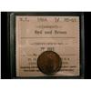 1864 N.S. 1/2¢ ICCS MS63RB.  Light soiling on rim of coin.