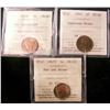 Image 1 : 1942 MS62BN, 1943c MS63RD & 1947c MS63RB  Nfld 1¢.  Lot of 3 coins all ICCS graded.