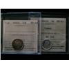 Image 1 : 1945c Nfld 5¢ ICCS MS65 Cameo.  Sparkling white issue with light Cameo finish.  Also includes 1945c 