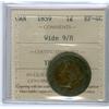 Image 1 : 1859 1¢ Wide 9/8 ICCS EF40.