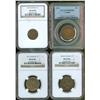 Image 1 : 1876H, 1911 1¢ NGC MS62BN,1912 PCGS MS63BN & 1923 1¢ NGC AU55BN.  Lot of 4 coins all certified.
