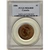 Image 1 : 1886 1¢ PCGS MS64RB.   Attractive example with nice lustre and fields.