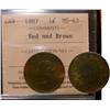 Image 1 : 1887 1¢ ICCS MS63RB.