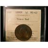 Image 1 : 1890H 1c ICCS MS62 Trace Red.