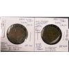 Image 1 : 1891 1¢ SDSL obv2 & SDSL Obv 3.  Lot of 2 coins VF to EF.