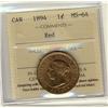 Image 1 : 1894 1¢ ICCS MS64RD. Obv is 100% red and rev 70% red.  Should be viewed.