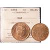 Image 1 : 1894 1¢ ICCS MS65RD.  Pristine example 95% red.