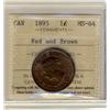 Image 1 : 1895 1¢ ICCS MS64RB.  Nice lustrous example.