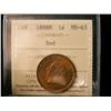 Image 1 : 1898H 1¢ ICCS MS63RD. 70% red.