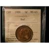Image 1 : 1900 1¢ ICCS MS63RD. 75% red with some lustre.