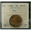 Image 1 : 1902 1¢ ICCS MS65RD.  Gem fields.