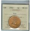 Image 1 : 1902 1¢ ICCS MS65RD. 95% red and lustrous.