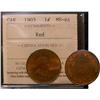 Image 1 : 1903 1¢ ICCS MS64RD.  70% red with lustre.