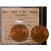 Image 1 : 1903 1¢ ICCS MS64RD. 95% red with mirror like fields.