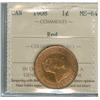 Image 1 : 1908 1¢ ICCS MS64RD. 85% red with nice lustre.