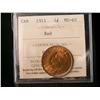 Image 1 : 1911 1¢ ICCS MS65RD.  Gem 95% red example.