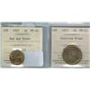 Image 1 : 1915 & 1927 1¢ ICCS MS63 BN and RB.  Lot of 2 coins.